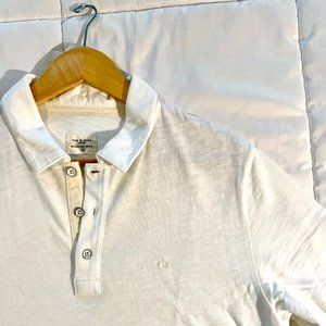 rag & bone | Standard Issue | L/G Polo | Bone White